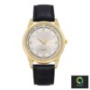 Gold dial Leather Wrist Watch for Men