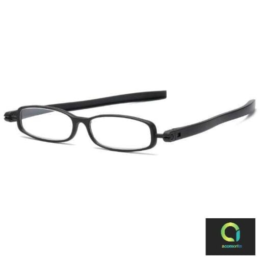 Black ultrathin 360° rotating reading glasses frame