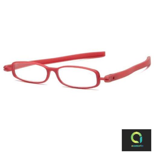 red ultrathin 360° rotating reading glasses frame