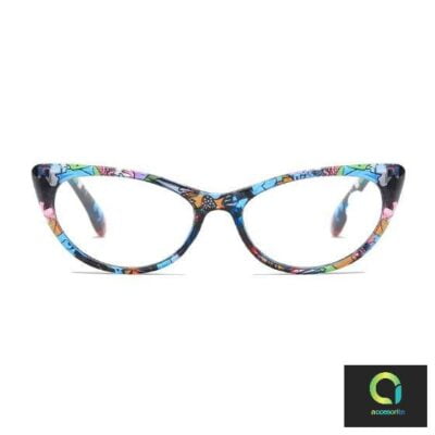 blue floral ladies reading eyeglasses