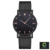 Black colour non tarnish silicon wrist watch for ladies with black dial