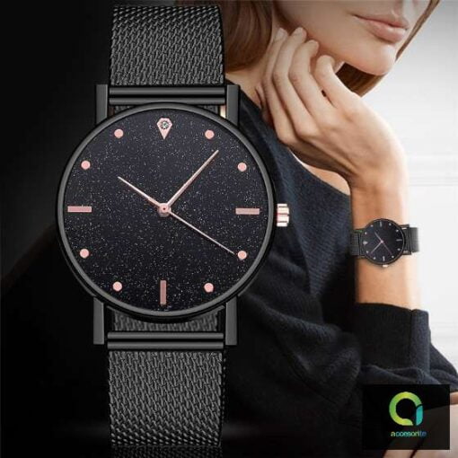 woman wearing non tarnish silicon fashion wristwatch on her hand