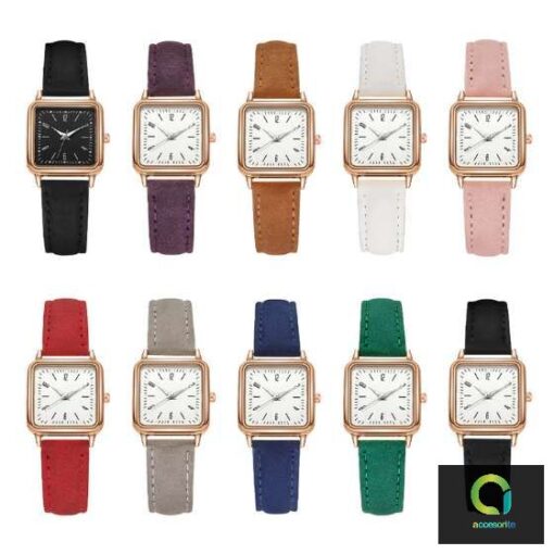 various colours of square ladies watch